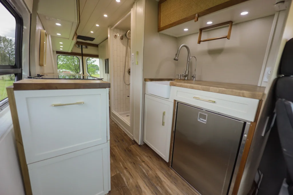 The Chevere V2 living space and kitchen.